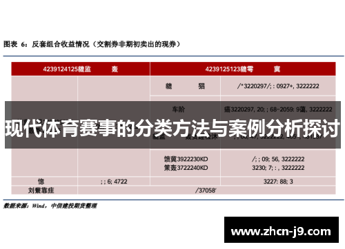 现代体育赛事的分类方法与案例分析探讨